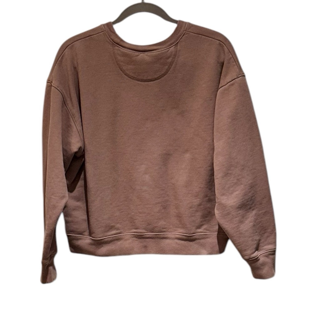 GIRLFRIEND COLLECTIVE Crop Casual Brown Sustainable Oversized Sweatshirt M